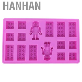 Hanhan Silicone Ice Tray Purple Robot And Building Block Shapes Flexible Cubes M DG