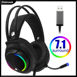 Jl- 7.1 หูฟังแบบสวมหัว เสียงเซอร์ราวด์ Usb 3.5 มม. พร้อมสายเคเบิล และออปติคอล Rgb สําหรับแท็บเล็ต Pc xbox Ps4