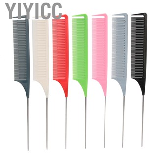 Yiyicc 7Pcs Rat Tail Combs Barber Hairdressing Styling Comb Pintail Fine