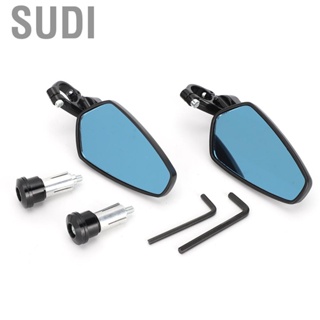 Sudi Motorcycle Rearview Mirror  Left &amp; Right Hand Side 7/8in 22mm Handlebar Bar End Rear View Mirrors Aluminum Alloy 360 Degree Rotation Universal Modified