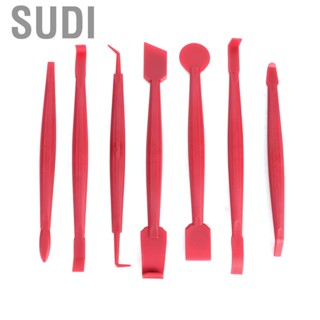 Sudi 7Pcs Car Edge-Closing Tools PP Edge‑Closing Tool for Automobile Film Sticking Color Change Clothes Gap Scraper(Red)