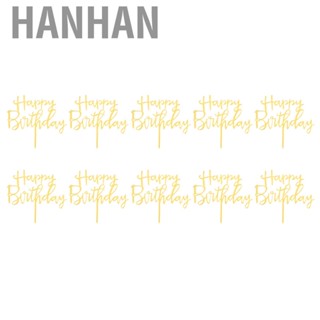 Hanhan Cake Decorating Acrylic Topper Insert Card Flag Cupcake Toppers For