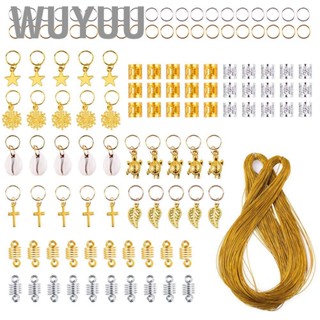 Wuyuu Dreadlocks Snowflake Leaf Shape Hair Rings  Bands Rope Braids Access