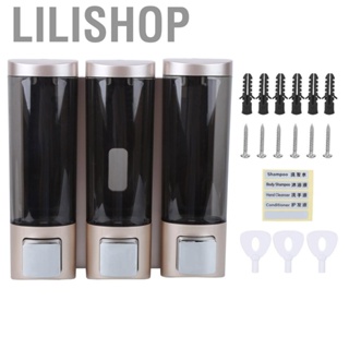 Lilishop Soap Dispenser 3 Head 200ml Manual for Kitchen Bathroom Bank Hotel Shopping Mall