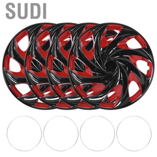 Sudi Wheel Covers 15 Inch 4pcs 15in Hubcap Snap On Hub Caps Cover Auto Accessories Fit for R15 Tire &amp; Steel Rim