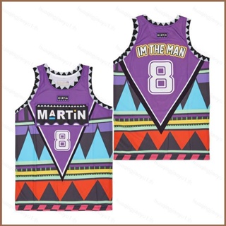 Hq1 เสื้อกีฬาบาสเก็ตบอล ผ้าซาติน ไซซ์ใหญ่ ลาย Martin Tribal No.8 สําหรับผู้ชาย และผู้หญิง QH1