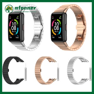 สายนาฬิกาข้อมือสเตนเลส แบบเปลี่ยน สําหรับ Honor Band 7 Band 6 Smart Bracelet