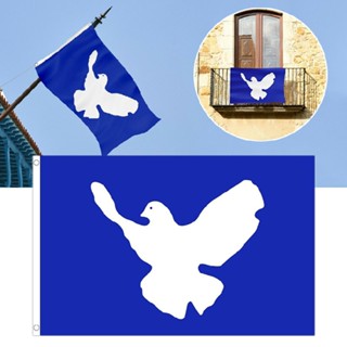 1pc New Ukraine Flag with Peace Dove Flag Polyester Flag 90*150cm