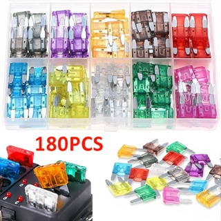 New 180pc Car Fuses 2-35A Mini Blade Fuses Set for Automotive Boat Truck SUV