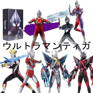 โมเดลฟิกเกอร์ Ultraman X S H Figuarts Tiga Dark Zero Rabbit Form Jack Victory SHF Articulado ของเล่นสําหรับเด็ก