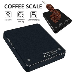 New 3KG/0.1g Kitchen Precision Electronic Weighing Timer Digital Coffee Scale