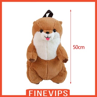 [Finevips] Sea Otter กระเป๋าเป้สะพายหลัง กระเป๋าสะพายไหล่ ขนนิ่ม น้ําหนักเบา ทนทาน สําหรับเด็กผู้ชาย ผู้หญิง