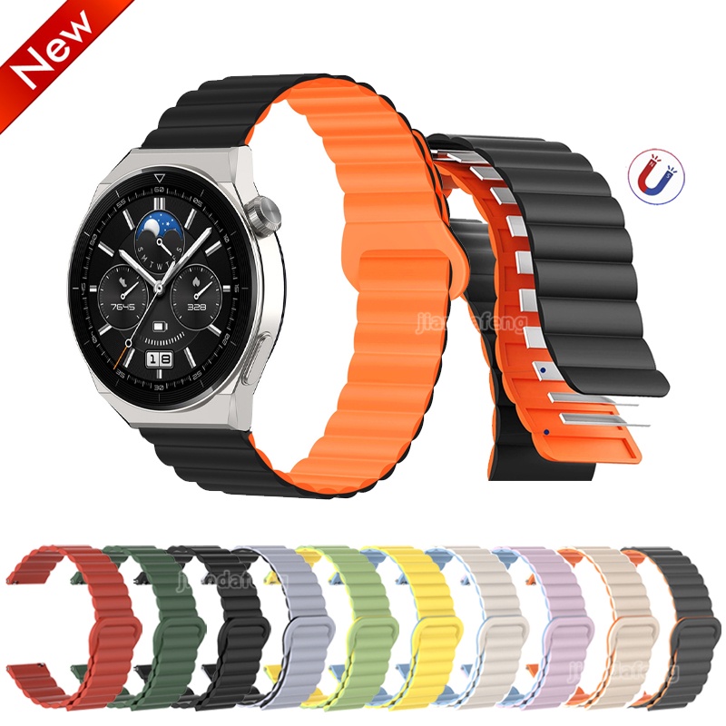 สายนาฬิกาข้อมือซิลิโคนแม่เหล็ก สําหรับ HUAWEI Watch GT3 pro 46 มม. 43 มม. GT2 pro Watch 4 pro GT Runner Active Loop Buckle Wristband