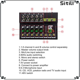[ขาตั้ง] เครื่องผสมเสียง 10 ช่อง ควบคุมเสียงสะท้อน สําหรับบันทึกเสียง ออกอากาศ DJ