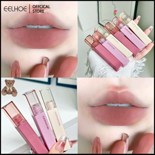 Cappuvini Art Mist Lip Mud Summer Lip Glaze Matte Velvet Matte Student Parity ลิปสติกสีขาว -eelhoe