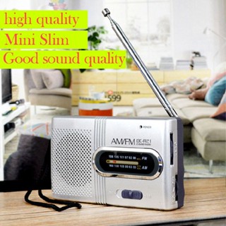 New Portable Mini Pocket AM FM Radio Battery Powered Built-in Speaker Stereo