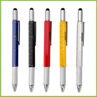 Gwen 6-in-1 ปากกาลูกลื่น หน้าจอสัมผัส 1.0 มม. อเนกประสงค์ พร้อมไขควง