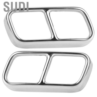 Sudi 2Pcs Exhaust  End Trim Stainless Steel Four Out Tail Throat Cover Decoration Fit for 7 Series F01 2009‑2014