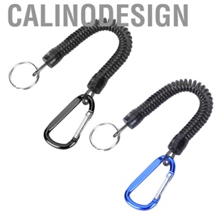 Calinodesign Fishing Gear Retractable Buckle  Missing Rope with Carabiner 90cm Flexible Connection Hanging -Lost Strap