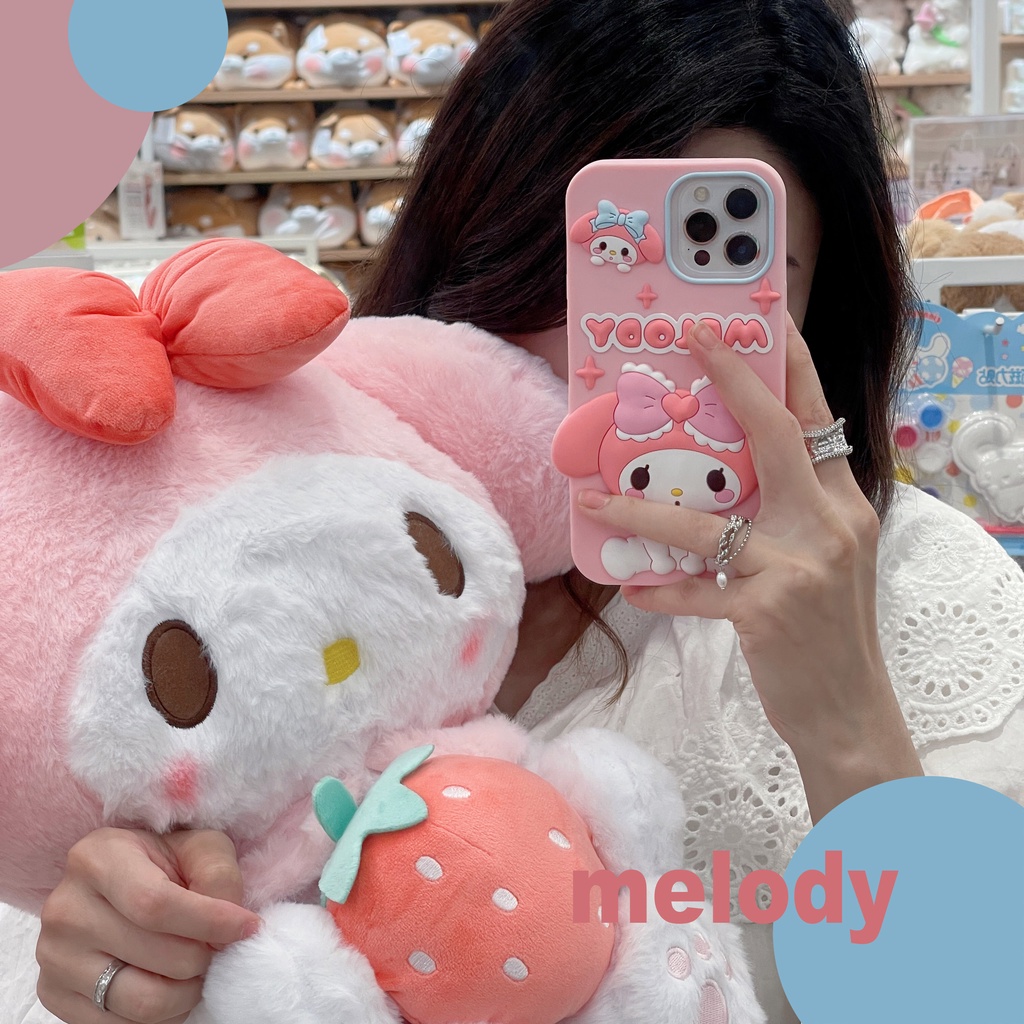ใหม่ เคสโทรศัพท์มือถือ ซิลิโคนนิ่ม กันกระแทก ลายการ์ตูนเมโลดี้น่ารัก สามมิติ สําหรับ 15 15PRO max 14 14PRO max 13 12PRO max 13pro max 11