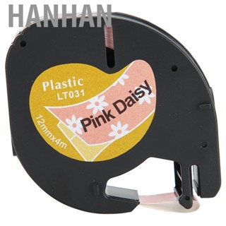 Hanhan Thermal Paper Label Tape Cute Labeling Ribbon  Pink Daisy For 12 LIF