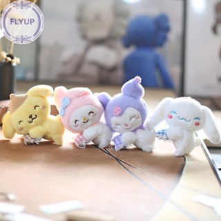 Flyup พวงกุญแจ จี้ตุ๊กตา Sanrio Cinnamoroll Kuromi Melody Pompom Purin เหมาะกับของขวัญ สําหรับผู้หญิง