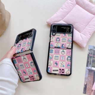 เคสโทรศัพท์มือถือ ลายตารางหมากรุก สําหรับ Samsung Z flip 5 4 3 5G