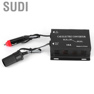 Sudi 24V to 12V Step-Down Transformer 10A Voltage Converter Car Power Supply Step‑Down Universal for RVs Truck Yacht