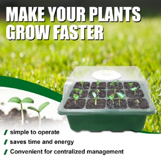 New Plant Seed Starter Trays with Grow Light Adjustable Humidity Greenhouse Kit