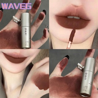 wave Small Silver Tube Lip Glaze Velvet Matte White Lip Mud ลิปสติก Pure Wind ลิปสติก Student