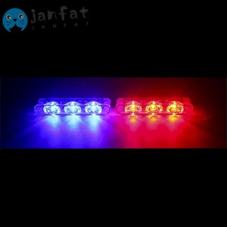 Janfat ไฟกระพริบฉุกเฉิน LED 12V ทนทาน อุปกรณ์เสริม สําหรับรถยนต์ รถจักรยานยนต์