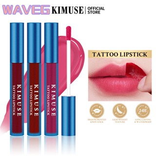 wave Kimuse ลิปสติกแบบพกพากันน้ำ Non-stick Cup Tattoo ลิปสติก Lip Tint Lipgloss