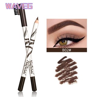 Wave Menow Double-headed ไม้ Rod Hard Core ดินสอเขียนคิ้วกันน้ำ Non-smudged Non-marking ธรรมชาติหัวแปรงสีฟันแต่งหน้า