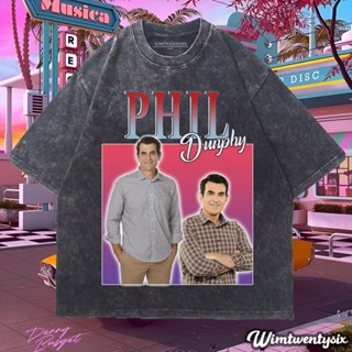 Wimtwentysix เสื้อยืดโอเวอร์ไซซ์ พิมพ์ลาย "phil dunphy aesthetic homage style" | เสื้อยืด สไตล์วินเทจ