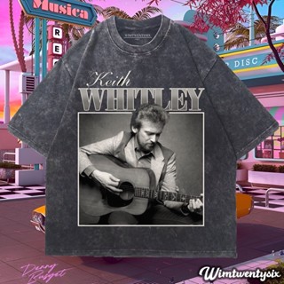 เสื้อยืด ขนาดใหญ่ พิมพ์ลาย Wimtwentysix "keith Whitley homage" | เสื้อยืด สไตล์วินเทจ