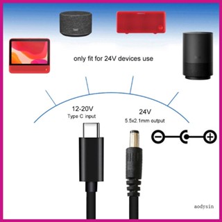 (ลดราคาสูง)aodysin.th สายเคเบิลเชื่อมต่อชาร์จ DC 24V USB C Type-C 5 5x2 1 มม. สําหรับเราเตอร์ LED