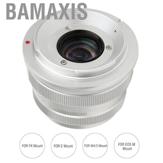 Bamaxis Large Aperture Lens  25 mm F1.8 APS-C  II Optical Glass Fixed-Focus Silver Scenery Manual  for Travel and Environmental Portraits Shooting