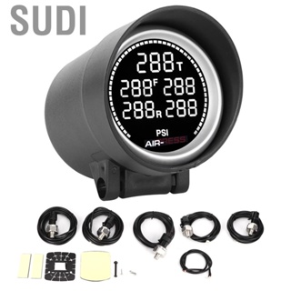 Sudi 2in Car Air Pressure Gauge Pneumatic Shock Absorber Storage Tank Meter 7 Colors Backlight Auto accessories