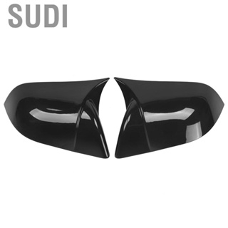 Sudi Left and Right Side Rearview Mirror Cover Glossy Black ABS  Fit for Tesla Model 3 2017 2018 2019 2020