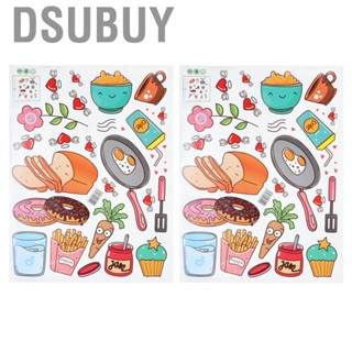 Dsubuy 2Pcs Innovative PVC Kitchen Wall  Self‑Adhesive Wallpaper For Home Dec WP