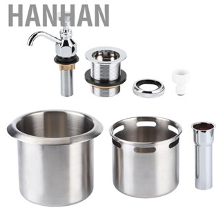 Hanhan Stainless Steel Washing Tool Super Convenient Undermount Coffee Shop Bar Counter Faucet Sink Set Kitchen Cleaning Equipment