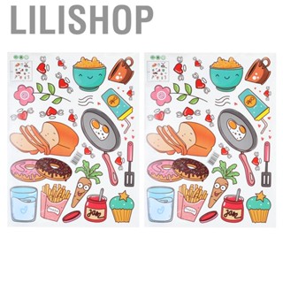 Lilishop 2Pcs Innovative PVC Kitchen Wall  Self‑Adhesive Wallpaper For Home Dec WP