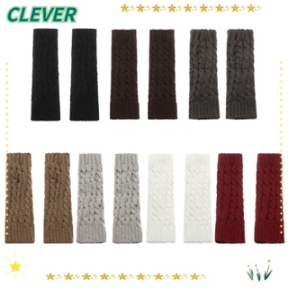 Clever ถุงมือถักนิตติ้ง แบบหนา ไร้นิ้ว ให้ความอบอุ่น แฟชั่นฤดูหนาว