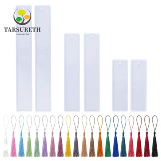 Tarsureth แม่พิมพ์ซิลิโคนเรซิ่น อีพ็อกซี่ ทรงสี่เหลี่ยมผืนผ้า 3 ขนาด 20 สี สําหรับคั่นหนังสือ แฮนด์เมด DIY 46 ชิ้น