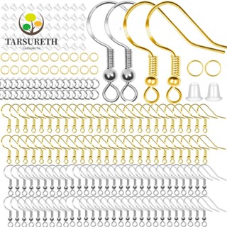 Tarsureth ชุดตะขอต่างหู โลหะผสมยาง แฮนด์เมด สีทอง และสีเงิน 2 สี สําหรับทําเครื่องประดับ DIY 300 ชิ้น