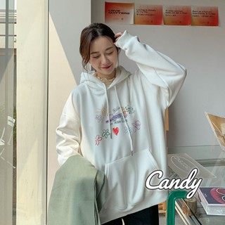 Candy Kids  เสื้อผ้าผู้ญิง แขนยาว เสื้อฮู้ด คลุมหญิง สไตล์เกาหลี แฟชั่น  Trendy สไตล์เกาหลี Chic คุณภาพสูง A98J388 36Z230909