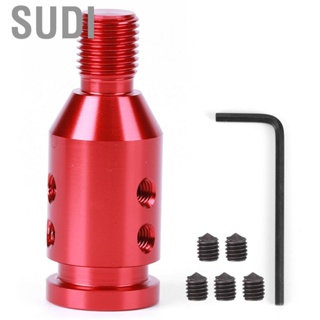 Sudi Shift Knob Adapter  M12x1.25 Universal Threaded Knobs Boot Retainer for Shifter Level Red