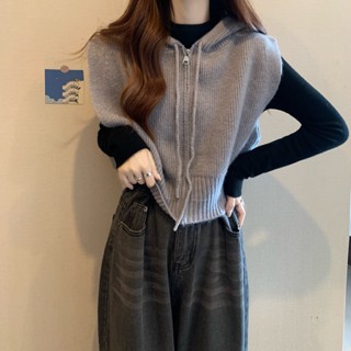 N-Yoda เสื้อกันหนาวแขนกุด มีฮู้ด แฟชั่นสไตล์เกาหลี