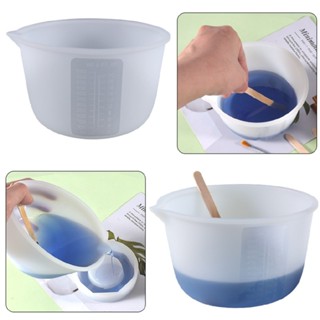 New Crystal Epoxy Resin Mold 600ml with Scale Silicone Measuring Cup Baking Cup