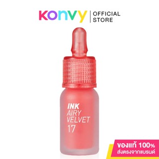 Peripera Ink Airy Velvet 4g #17 Attached Orange Pink.